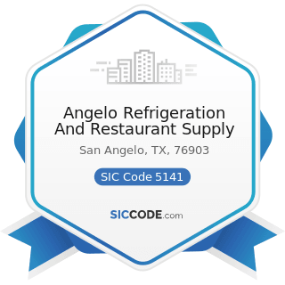 Angelo Refrigeration And Restaurant Supply - SIC Code 5141 - Groceries, General Line