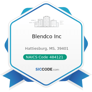 Blendco Inc - NAICS Code 484121 - General Freight Trucking, Long-Distance, Truckload