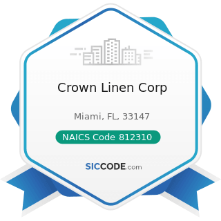 Crown Linen Corp - NAICS Code 812310 - Coin-Operated Laundries and Drycleaners