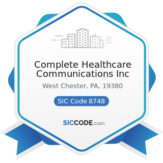 Complete Healthcare Communications Inc - SIC Code 8748 - Business Consulting Services, Not...