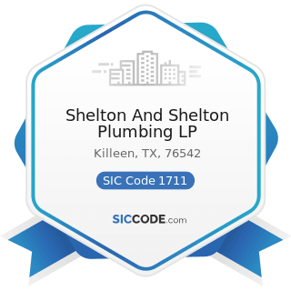 Shelton And Shelton Plumbing LP - SIC Code 1711 - Plumbing, Heating and Air-Conditioning