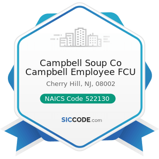 Campbell Soup Co Campbell Employee FCU - NAICS Code 522130 - Credit Unions