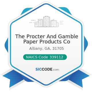 The Procter And Gamble Paper Products Co - NAICS Code 339112 - Surgical and Medical Instrument...