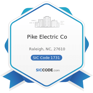 Pike Electric Co - SIC Code 1731 - Electrical Work
