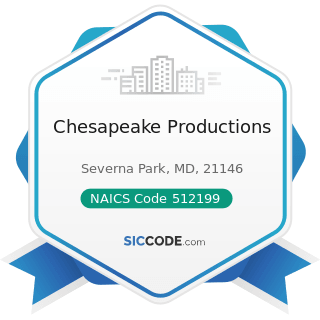 Chesapeake Productions - NAICS Code 512199 - Other Motion Picture and Video Industries