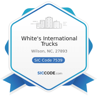White's International Trucks - SIC Code 7539 - Automotive Repair Shops, Not Elsewhere Classified