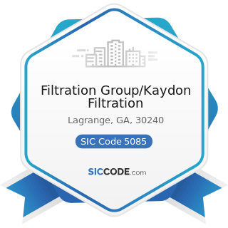 Filtration Group/Kaydon Filtration - SIC Code 5085 - Industrial Supplies