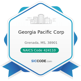 Georgia Pacific Corp - NAICS Code 424110 - Printing and Writing Paper Merchant Wholesalers