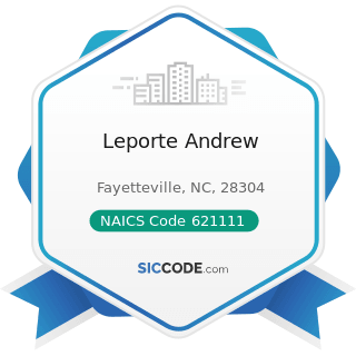 Leporte Andrew - NAICS Code 621111 - Offices of Physicians (except Mental Health Specialists)