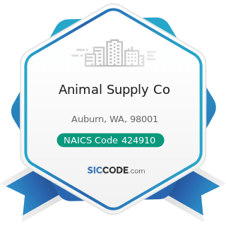 Animal Supply Co - NAICS Code 424910 - Farm Supplies Merchant Wholesalers