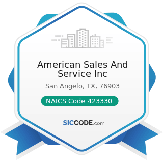 American Sales And Service Inc - NAICS Code 423330 - Roofing, Siding, and Insulation Material...
