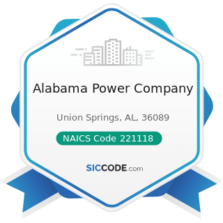 Alabama Power Company - NAICS Code 221118 - Other Electric Power Generation