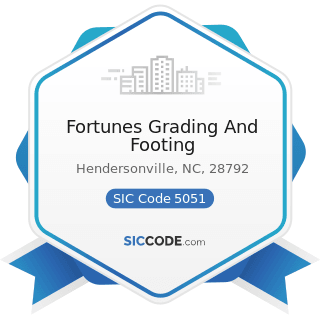 Fortunes Grading And Footing - SIC Code 5051 - Metals Service Centers and Offices