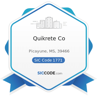 Quikrete Co - SIC Code 1771 - Concrete Work