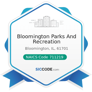 Bloomington Parks And Recreation - NAICS Code 711219 - Other Spectator Sports