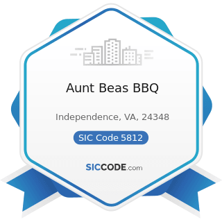 Aunt Beas BBQ - SIC Code 5812 - Eating Places