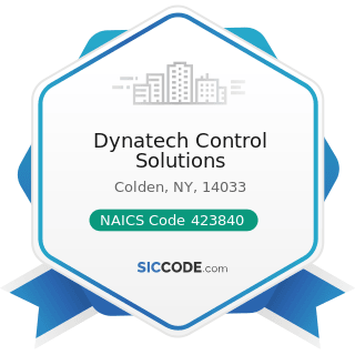 Dynatech Control Solutions - NAICS Code 423840 - Industrial Supplies Merchant Wholesalers