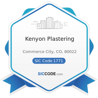 Kenyon Plastering - SIC Code 1771 - Concrete Work