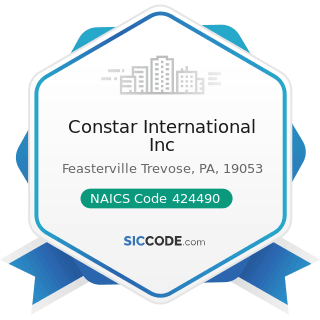 Constar International Inc - NAICS Code 424490 - Other Grocery and Related Products Merchant...
