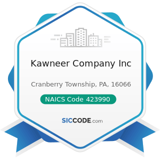 Kawneer Company Inc - NAICS Code 423990 - Other Miscellaneous Durable Goods Merchant Wholesalers