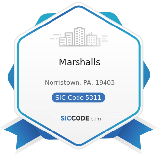 Marshalls - SIC Code 5311 - Department Stores