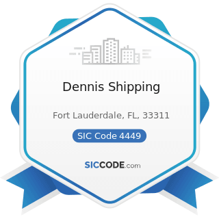 Dennis Shipping - SIC Code 4449 - Water Transportation of Freight, Not Elsewhere Classified