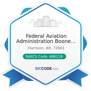 Federal Aviation Administration Boone County Airport - NAICS Code 488119 - Other Airport...