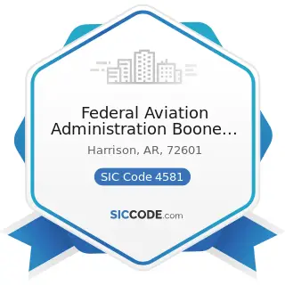 Federal Aviation Administration Boone County Airport - SIC Code 4581 - Airports, Flying Fields,...