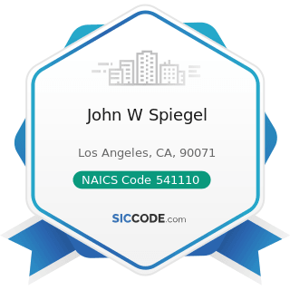 John W Spiegel - NAICS Code 541110 - Offices of Lawyers