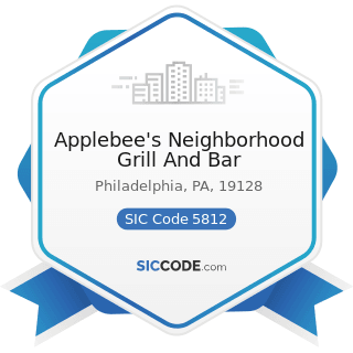 Applebee's Neighborhood Grill And Bar - SIC Code 5812 - Eating Places