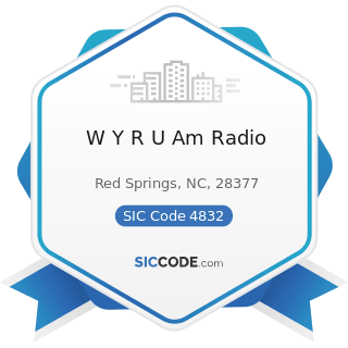 W Y R U Am Radio - SIC Code 4832 - Radio Broadcasting Stations