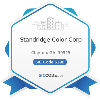 Standridge Color Corp - SIC Code 5198 - Paints, Varnishes, and Supplies