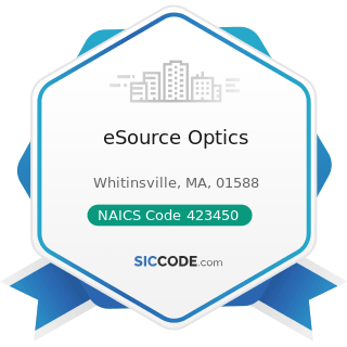 eSource Optics - NAICS Code 423450 - Medical, Dental, and Hospital Equipment and Supplies...