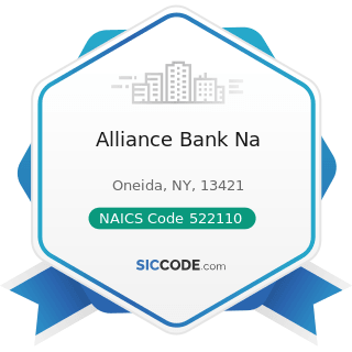 Alliance Bank Na - NAICS Code 522110 - Commercial Banking