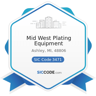 Mid West Plating Equipment - SIC Code 3471 - Electroplating, Plating, Polishing, Anodizing, and...