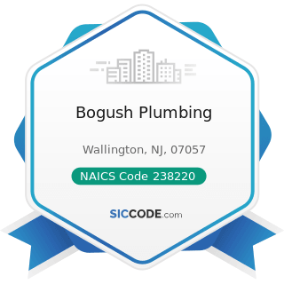 Bogush Plumbing - NAICS Code 238220 - Plumbing, Heating, and Air-Conditioning Contractors