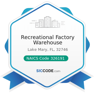 Recreational Factory Warehouse - NAICS Code 326191 - Plastics Plumbing Fixture Manufacturing