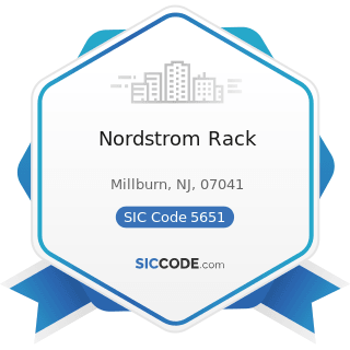 Nordstrom Rack - SIC Code 5651 - Family Clothing Stores