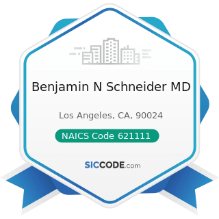 Benjamin N Schneider MD - NAICS Code 621111 - Offices of Physicians (except Mental Health...
