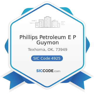 Phillips Petroleum E P Guymon - SIC Code 4925 - Mixed, Manufactured, or Liquefied Petroleum Gas...