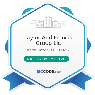 Taylor And Francis Group Llc - NAICS Code 511120 - Periodical Publishers