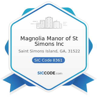 Magnolia Manor of St Simons Inc - SIC Code 8361 - Residential Care