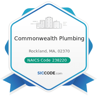 Commonwealth Plumbing - NAICS Code 238220 - Plumbing, Heating, and Air-Conditioning Contractors