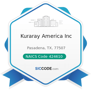 Kuraray America Inc - NAICS Code 424610 - Plastics Materials and Basic Forms and Shapes Merchant...