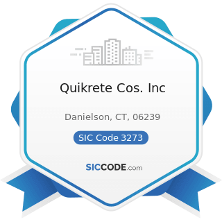 Quikrete Cos. Inc - SIC Code 3273 - Ready-Mixed Concrete