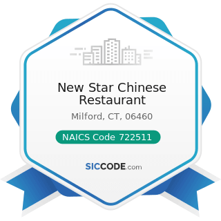 New Star Chinese Restaurant - NAICS Code 722511 - Full-Service Restaurants