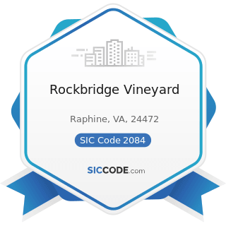 Rockbridge Vineyard - SIC Code 2084 - Wines, Brandy, and Brandy Spirits