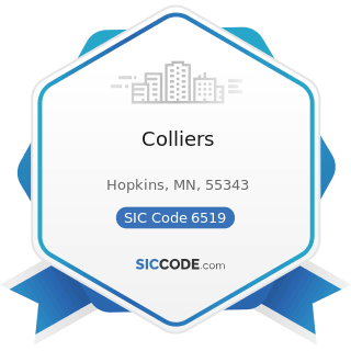 Colliers - SIC Code 6519 - Lessors of Real Property, Not Elsewhere Classified