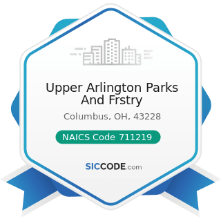 Upper Arlington Parks And Frstry - NAICS Code 711219 - Other Spectator Sports