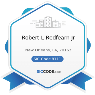 Robert L Redfearn Jr - SIC Code 8111 - Legal Services